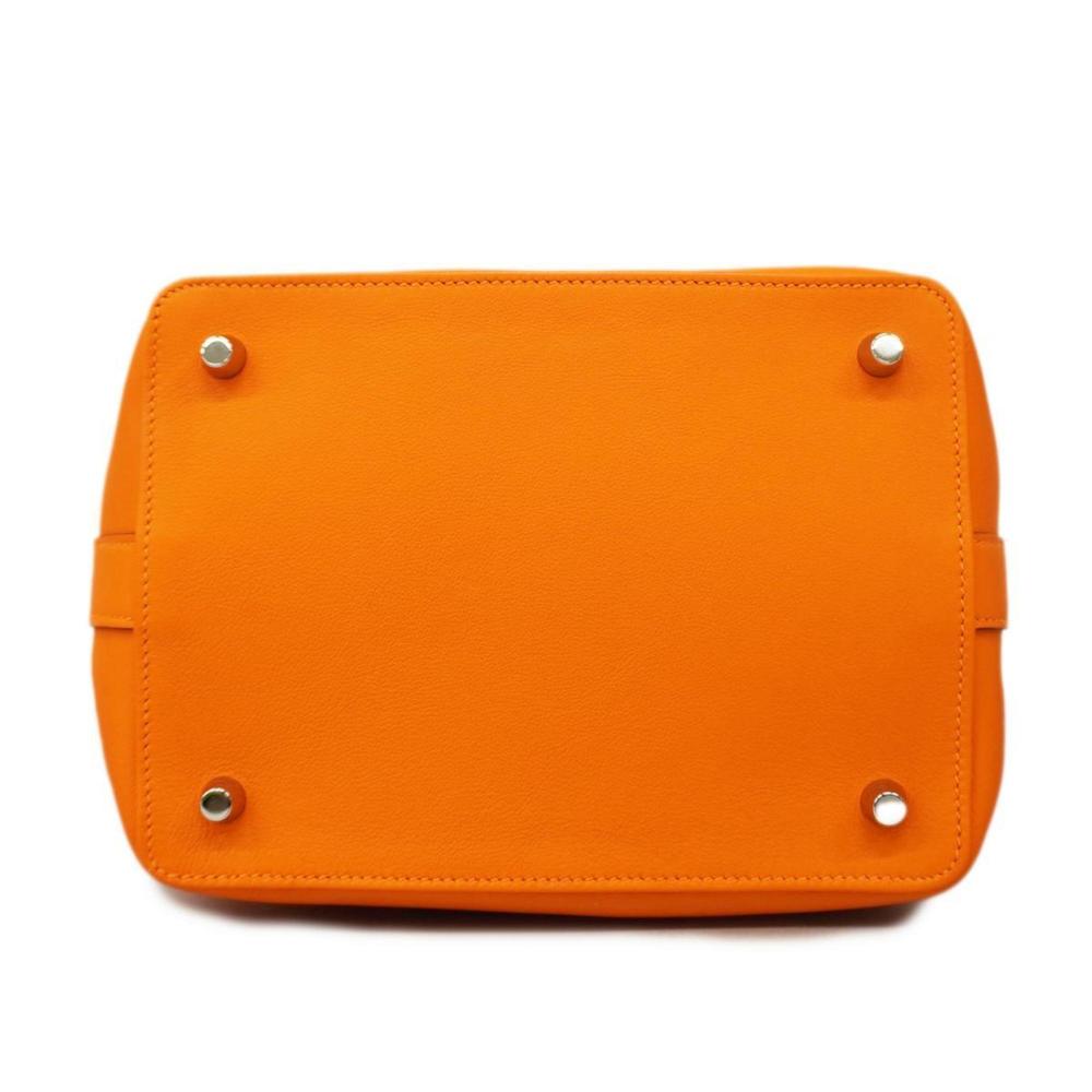 Hermes Handbag Tool Box 20 □N Engraved Swift Orange Ladies - Picture 3 of 13